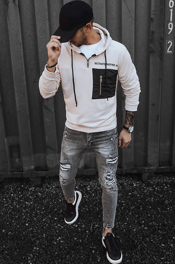 Bluza męska kamelowa Dstreet BX5464