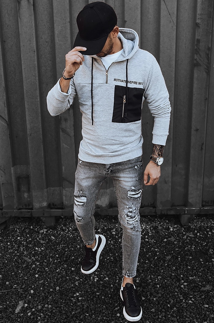 Bluza męska szara Dstreet BX5465