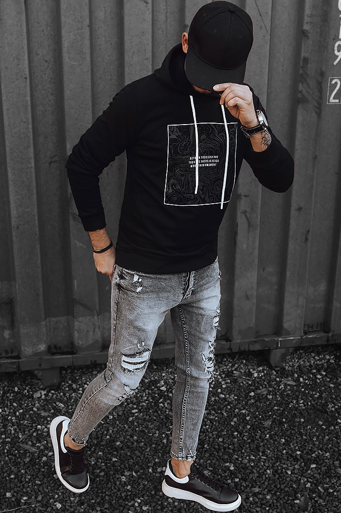 Bluza męska czarna Dstreet BX5467