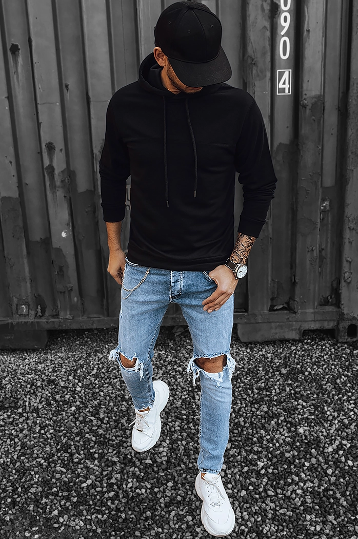 Bluza męska czarna Dstreet BX5473