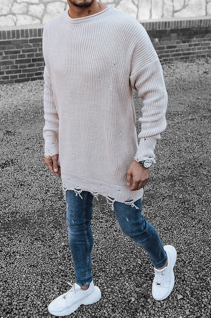 Sweter męski beżowy Dstreet WX1965