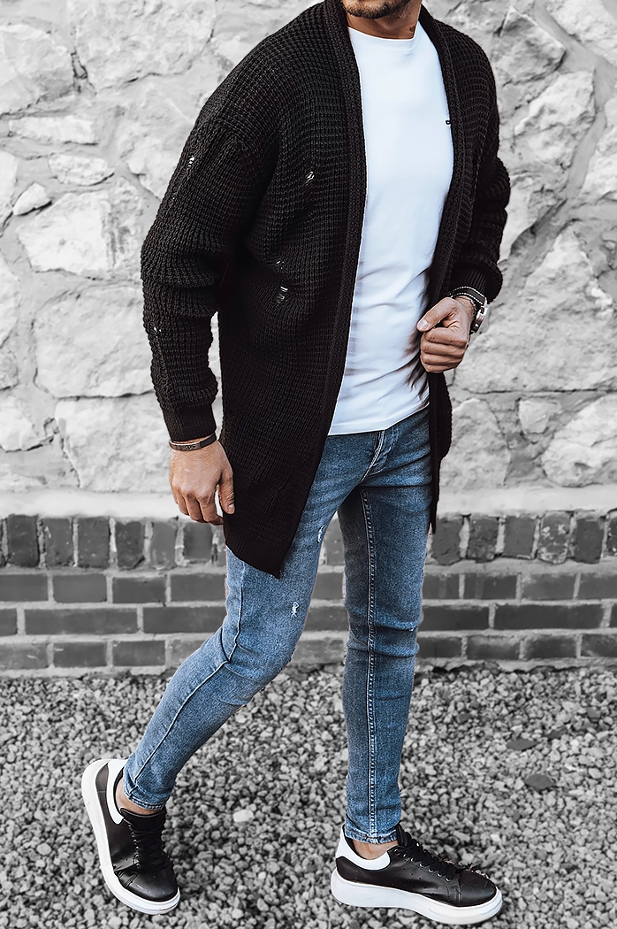 Sweter męski czarny Dstreet WX1985