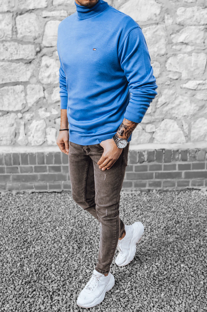 Sweter męski niebieski Dstreet WX2017