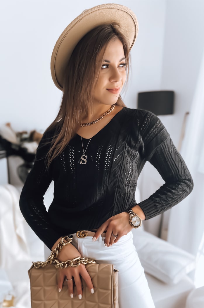 Sweter damski DARTIS czarny Dstreet MY1589