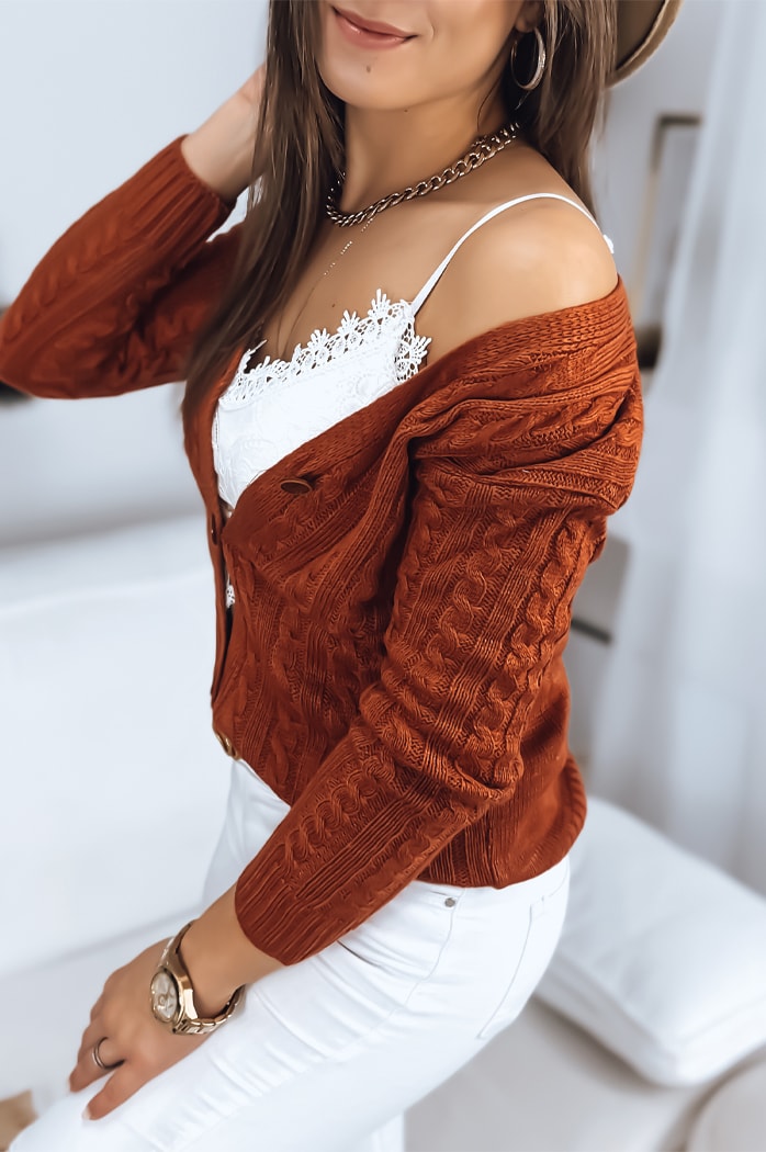 Sweter damski RIGLA rudy Dstreet MY1639