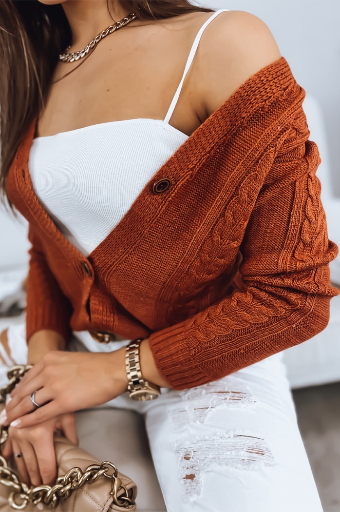 Sweter damski MELANIA ceglany Dstreet MY1651