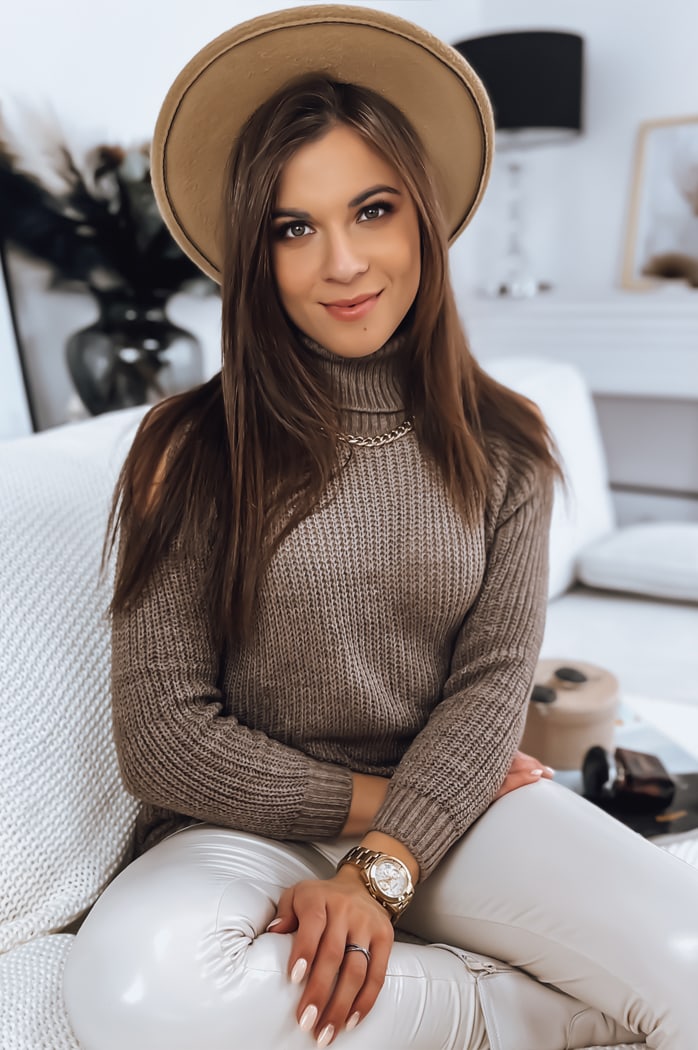 Sweter damski ARIEL beżowy Dstreet MY1700