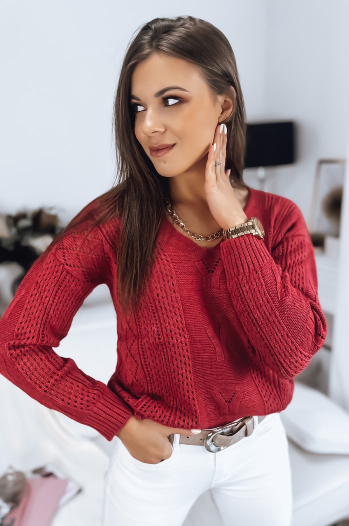 Sweter damski DARIA czerwony Dstreet MY1719