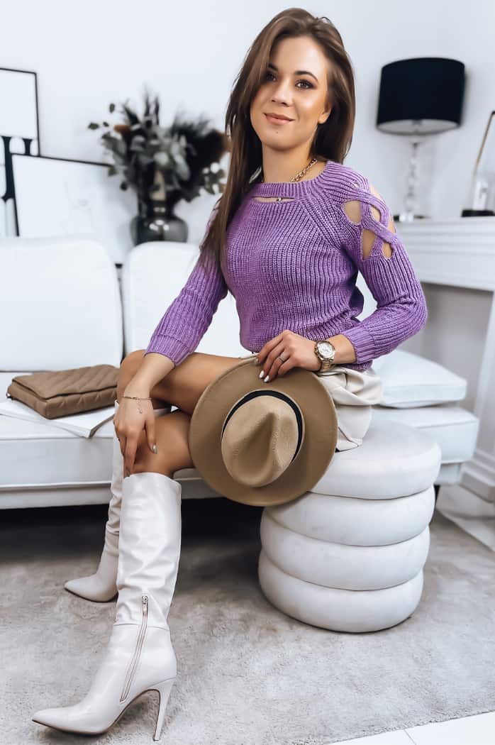 Sweter damski LAYSI lila Dstreet MY1747