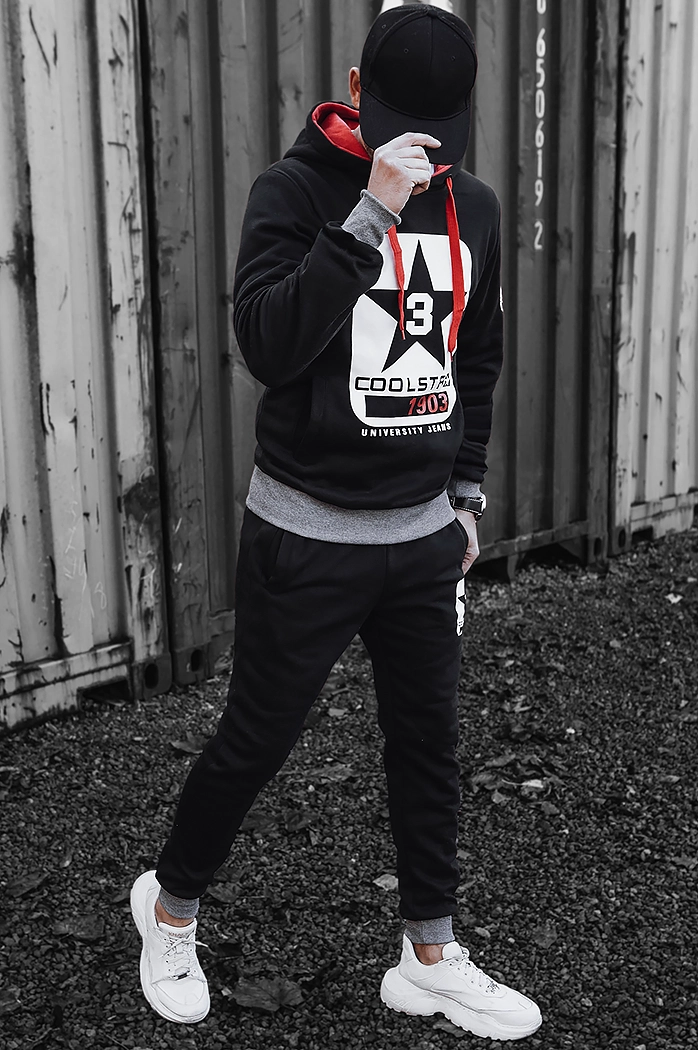 Dres męski czarny Dstreet AX0657