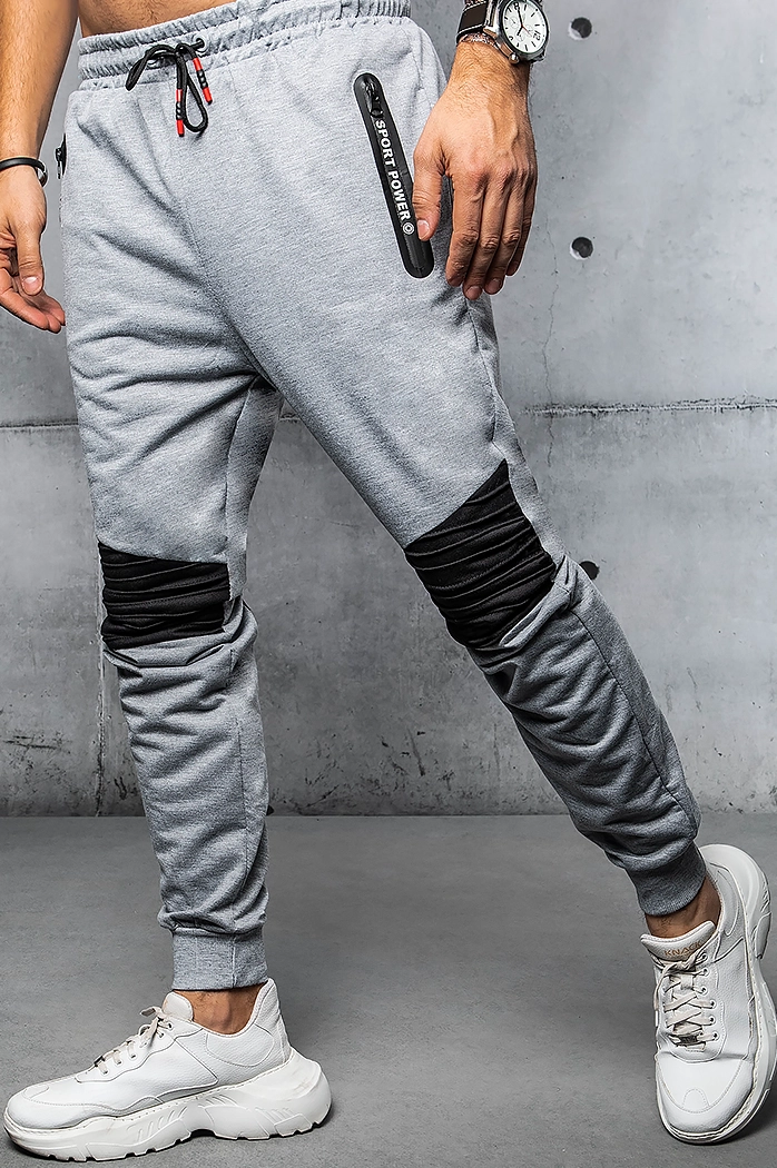 Spodnie męskie dresowe jasnoszare Dstreet UX3867