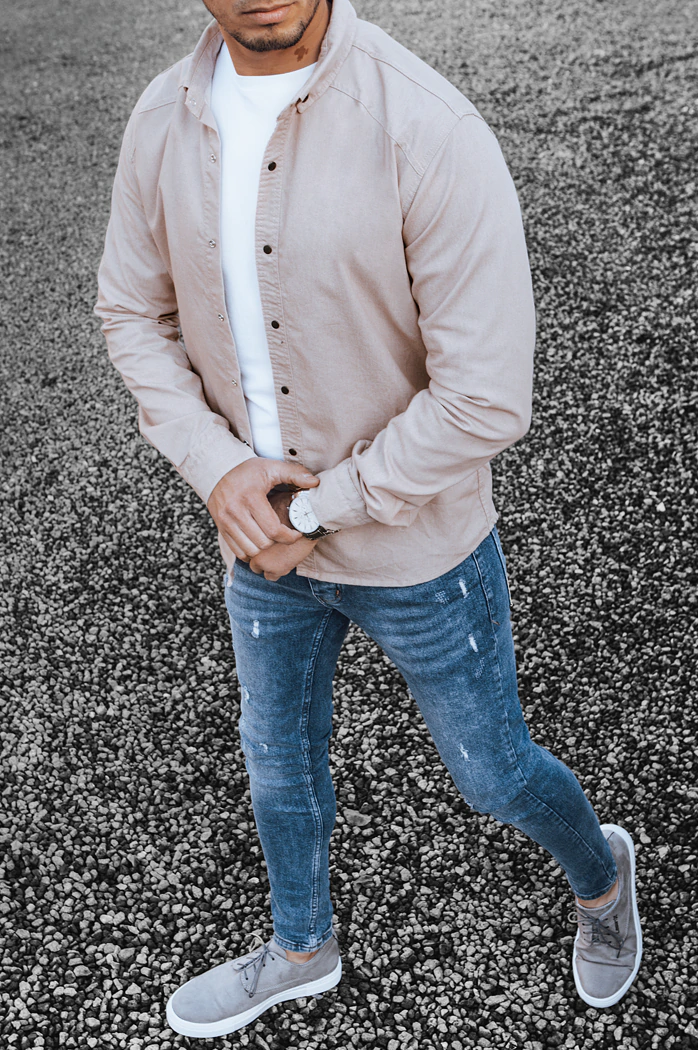 Koszula męska różowa Dstreet DX2360