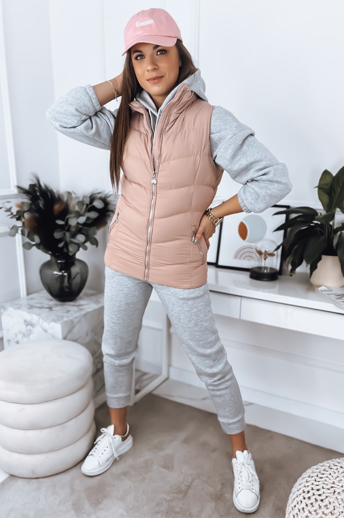 Kamizelka damska pikowana MARIN różowa Dstreet TY3373