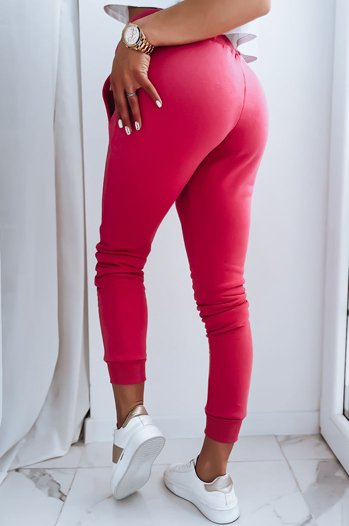 Spodnie damskie dresowe FITS różowe Dstreet UY0208z