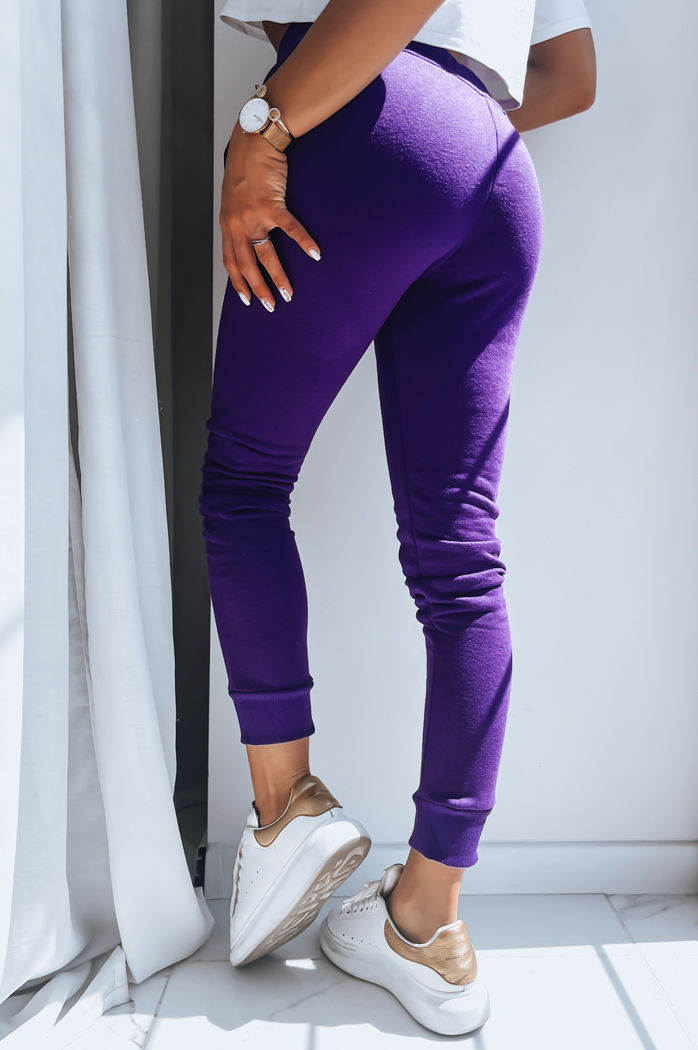 Spodnie damskie dresowe FITS fioletowe Dstreet UY0581z
