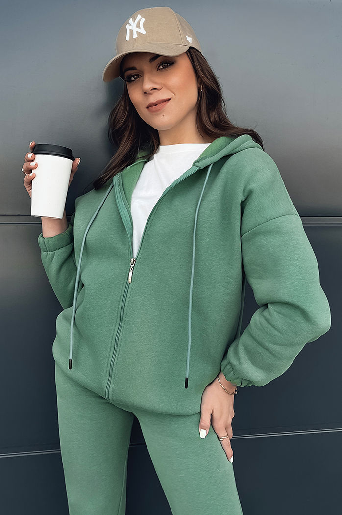 Komplet damski dresowy AMILIA PREMIUM zielony Dstreet AY0777z