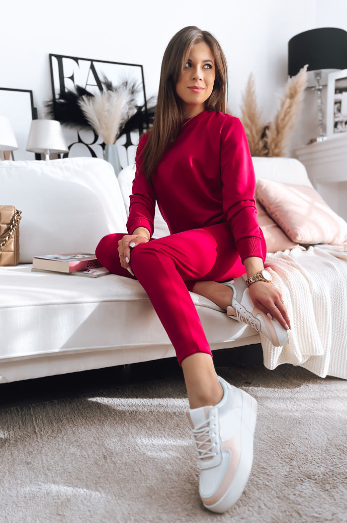 Komplet damski dresowy MILIAN fuksja Dstreet AY0823