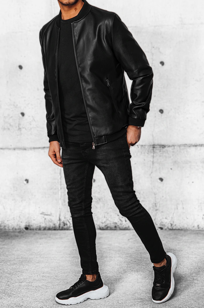 Kurtka męska skórzana czarna Dstreet TX4331