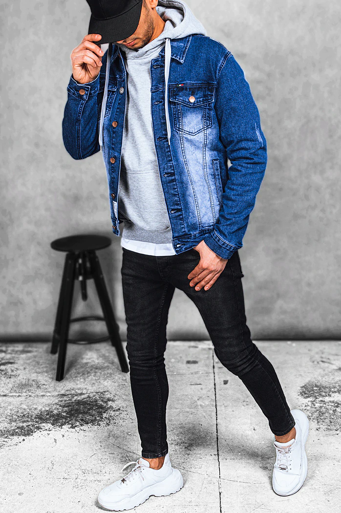 Kurtka męska jeansowa niebieska Dstreet TX4365