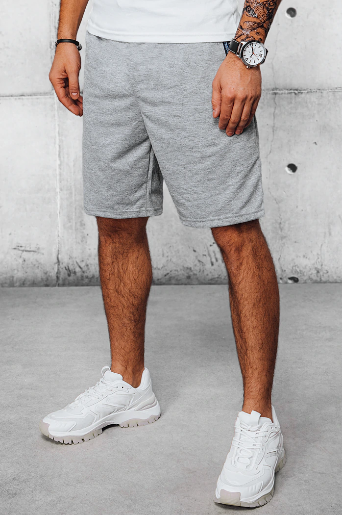 Spodenki męskie dresowe jasnoszare Dstreet SX2197