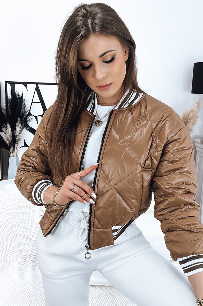 Kurtka damska BOMBER kamelowa Dstreet TY3431