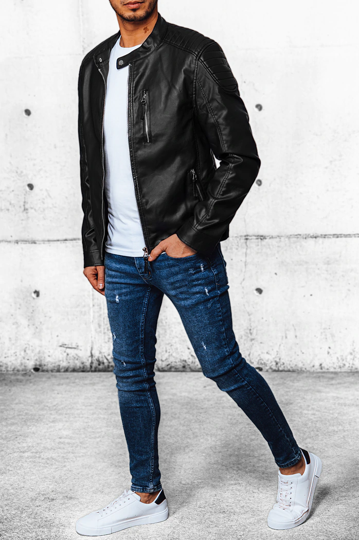 Kurtka męska skórzana czarna Dstreet TX4382