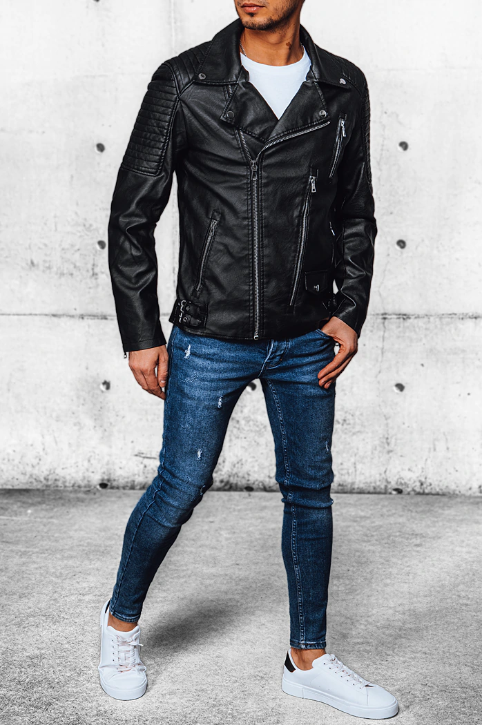 Kurtka męska skórzana czarna Dstreet TX4384