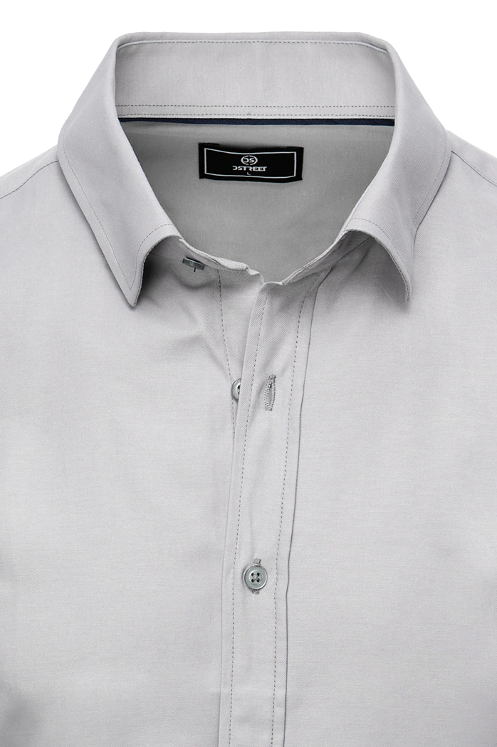 Koszula męska elegancka jasnoszara Dstreet DX2434