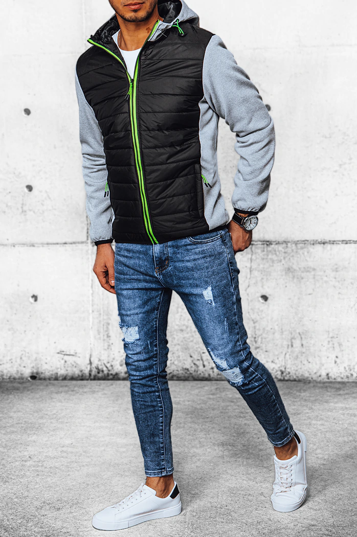 Kurtka męska przejściowa pikowana szara TX4402