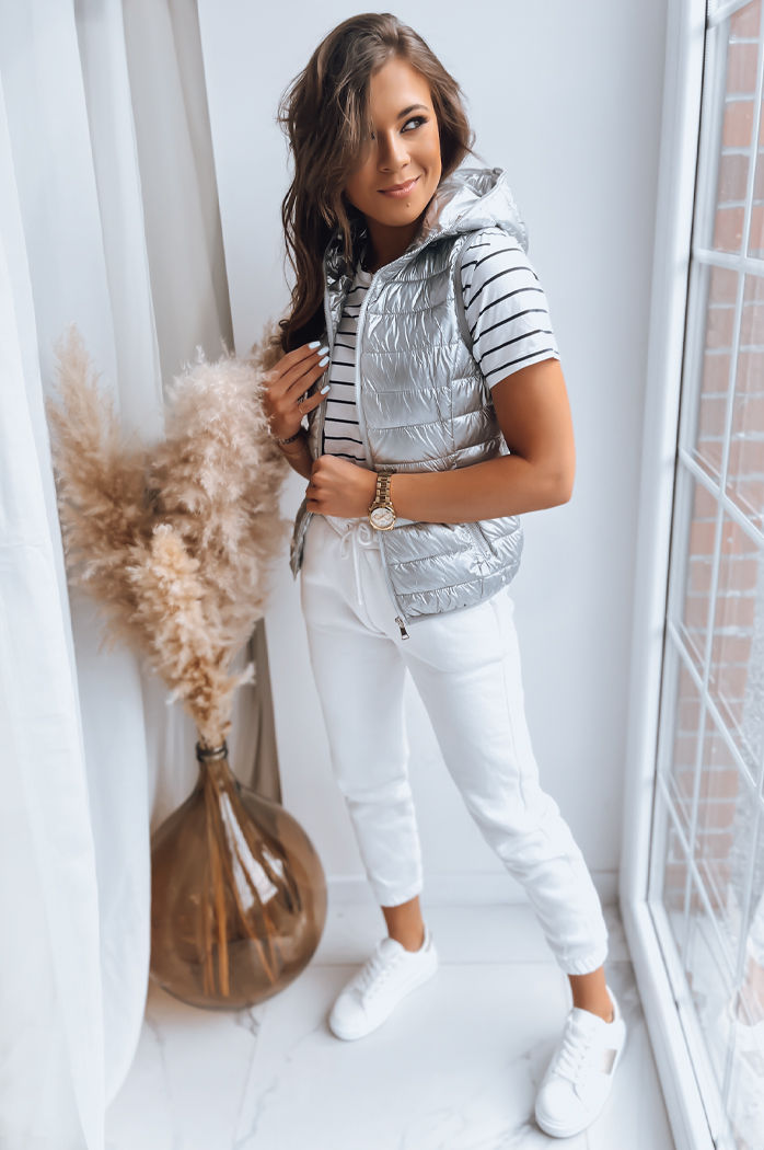 Kamizelka damska DONNA srebrna Dstreet TY3549