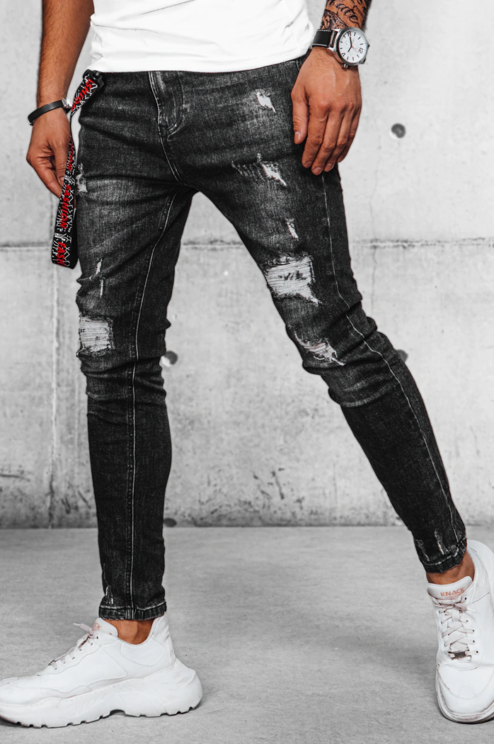 Spodnie męskie jeansowe czarne Dstreet UX3937