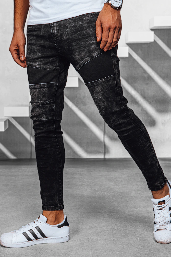 Spodnie męskie jeansowe czarne Dstreet UX3939