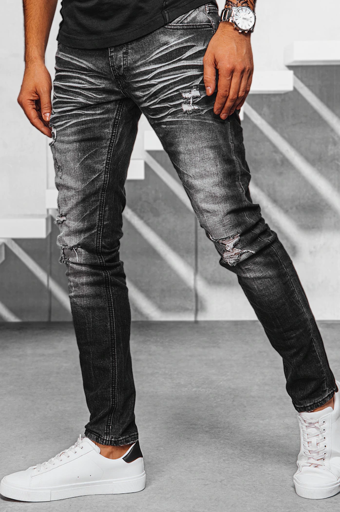 Spodnie męskie jeansowe czarne Dstreet UX3949