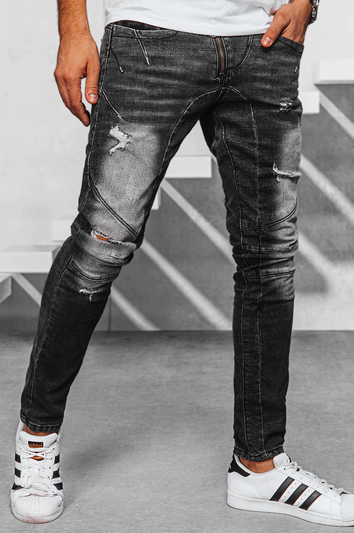 Spodnie męskie jeansowe czarne Dstreet UX3950