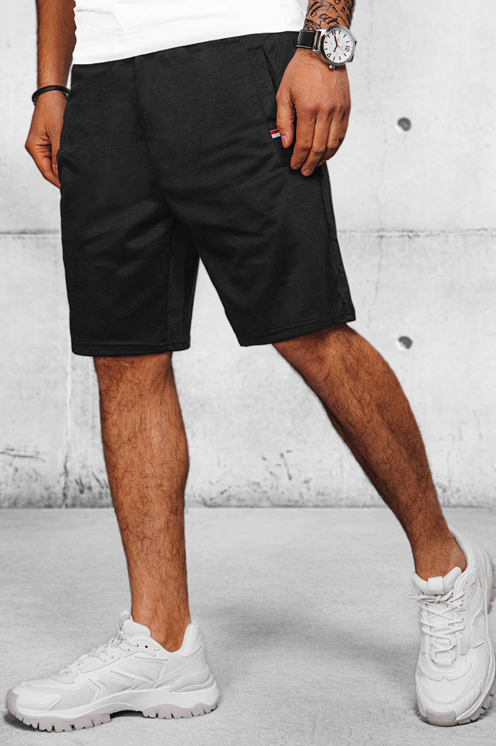 Spodenki męskie dresowe czarne Dstreet SX2206