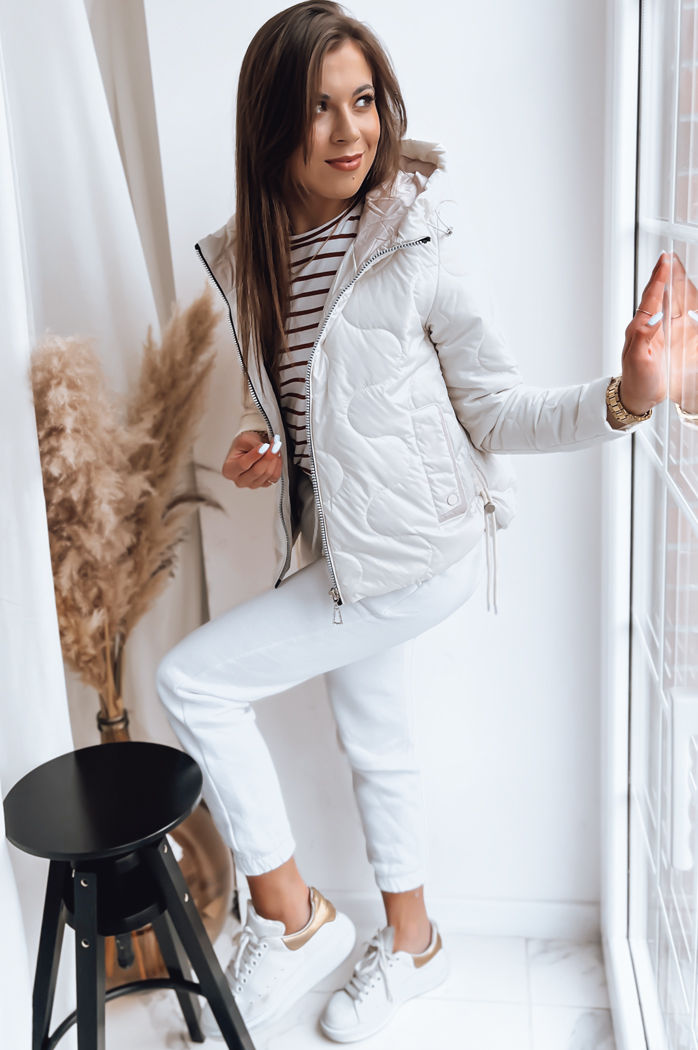 Kurtka damska FLUFFY biała Dstreet TY3582