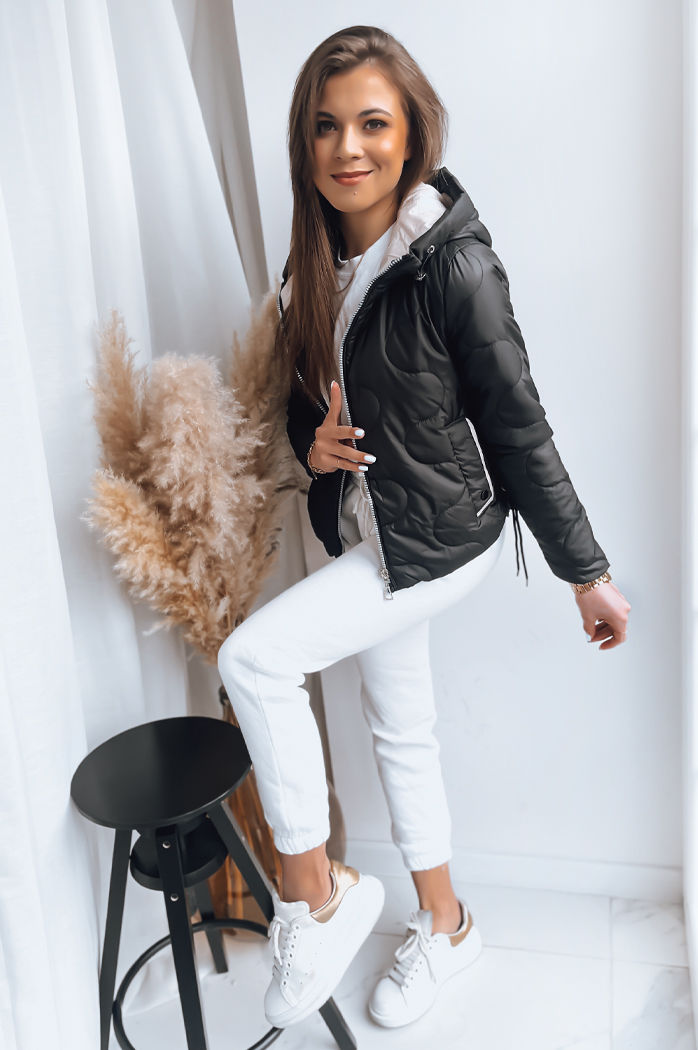 Kurtka damska FLUFFY czarna Dstreet TY3586