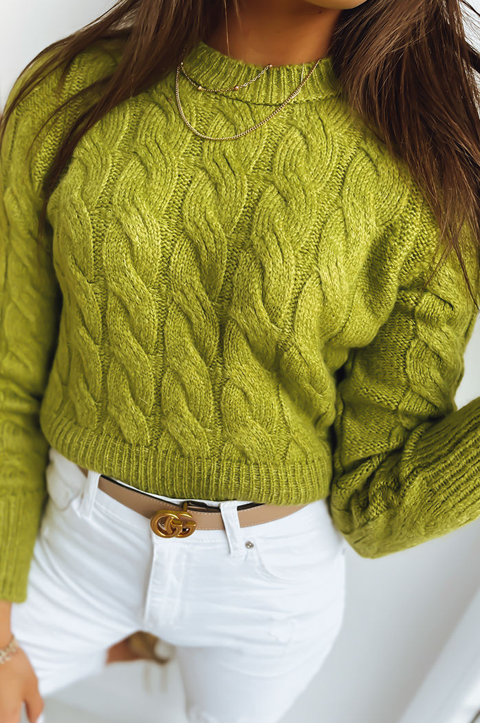 Sweter damski SELAVI zielony Dstreet MY1943