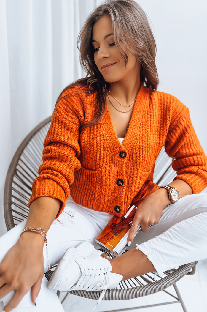 Sweter damski SISTERS pomarańczowy Dstreet MY1961