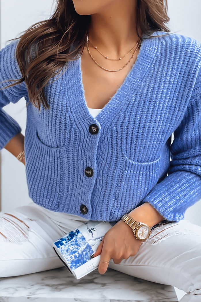 Sweter damski SISTERS niebieski Dstreet MY1963