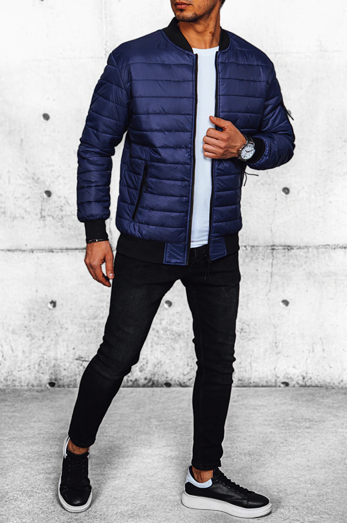 Kurtka męska pikowana bomber jacket granatowa Dstreet TX4419