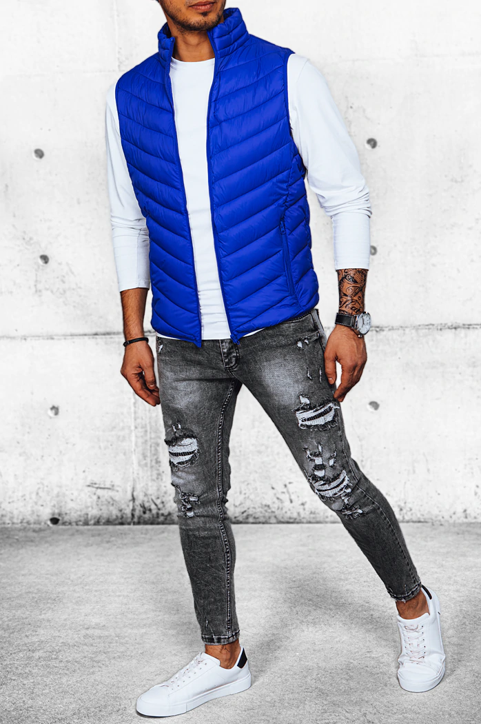 Kamizelka męska pikowana niebieska Dstreet TX4429