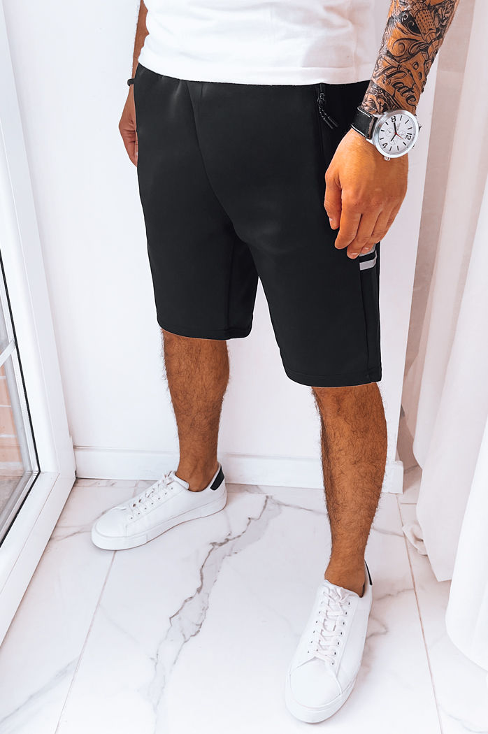 Spodenki męskie dresowe czarne Dstreet SX2254