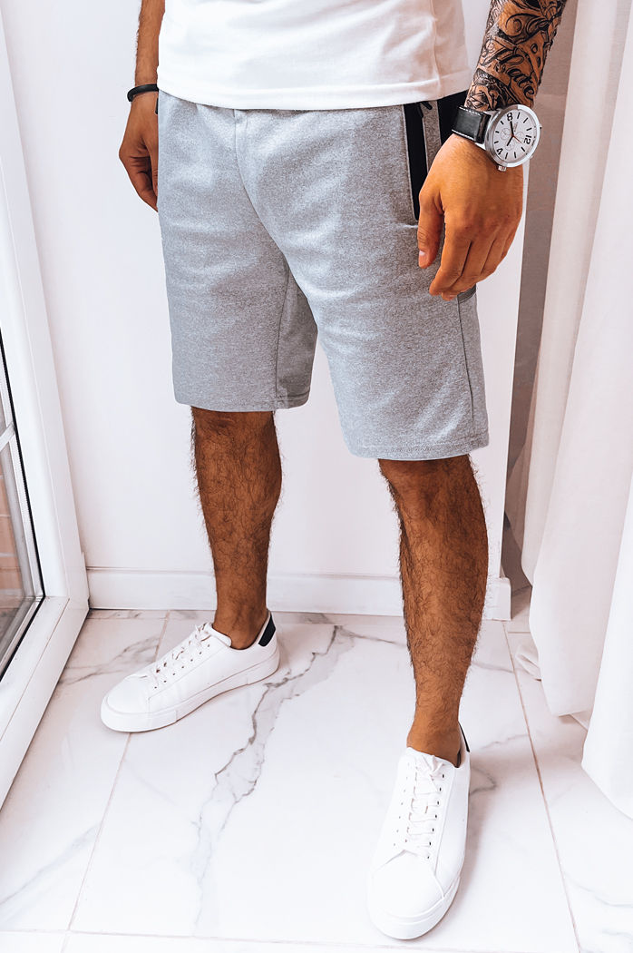 Spodenki męskie dresowe jasnoszare Dstreet SX2256