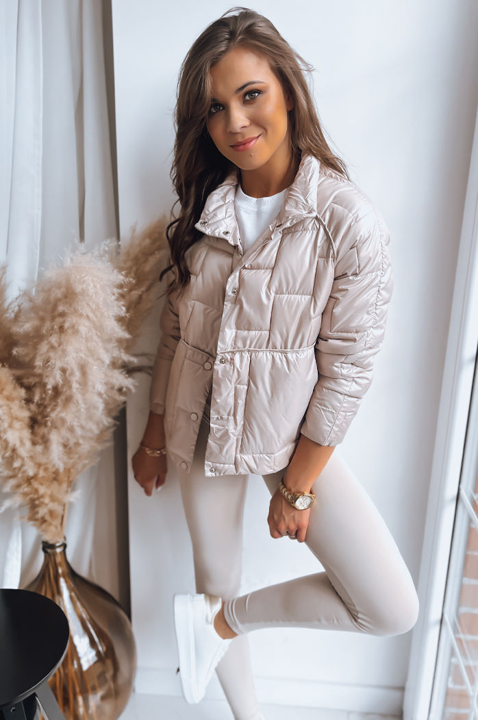 Dwustronna kurtka damska pikowana NATINA beżowa Dstreet TY3623