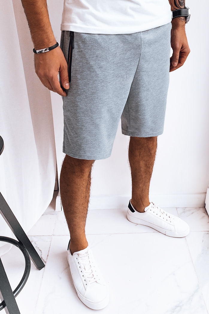 Spodenki męskie dresowe jasnoszare Dstreet SX2264