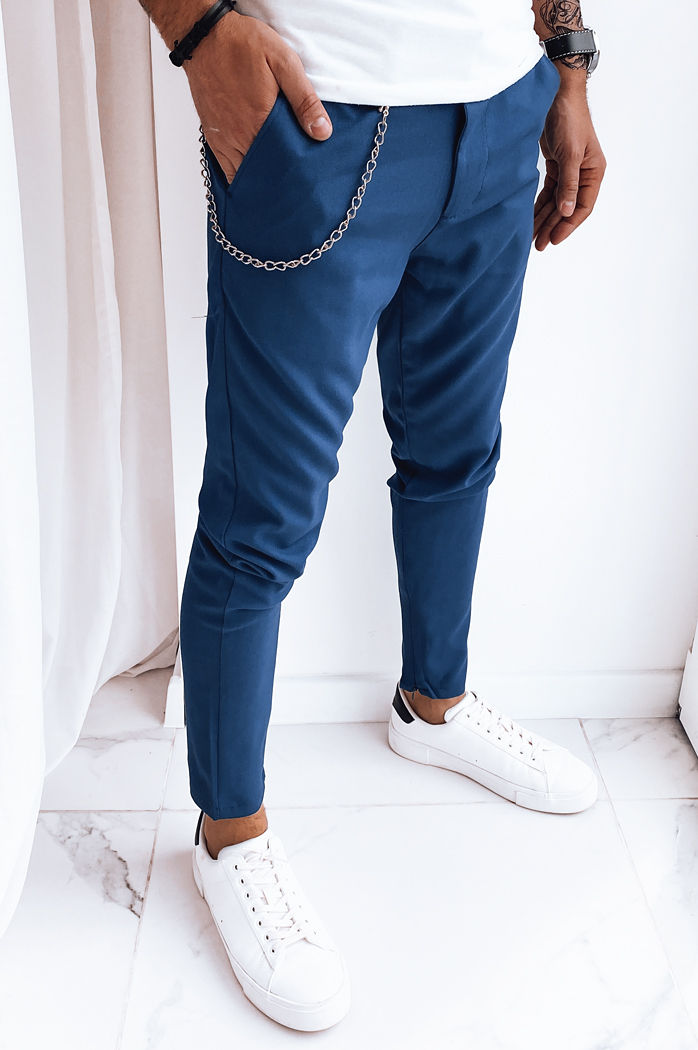Spodnie męskie casual ciemnoniebieskie Dstreet UX4009
