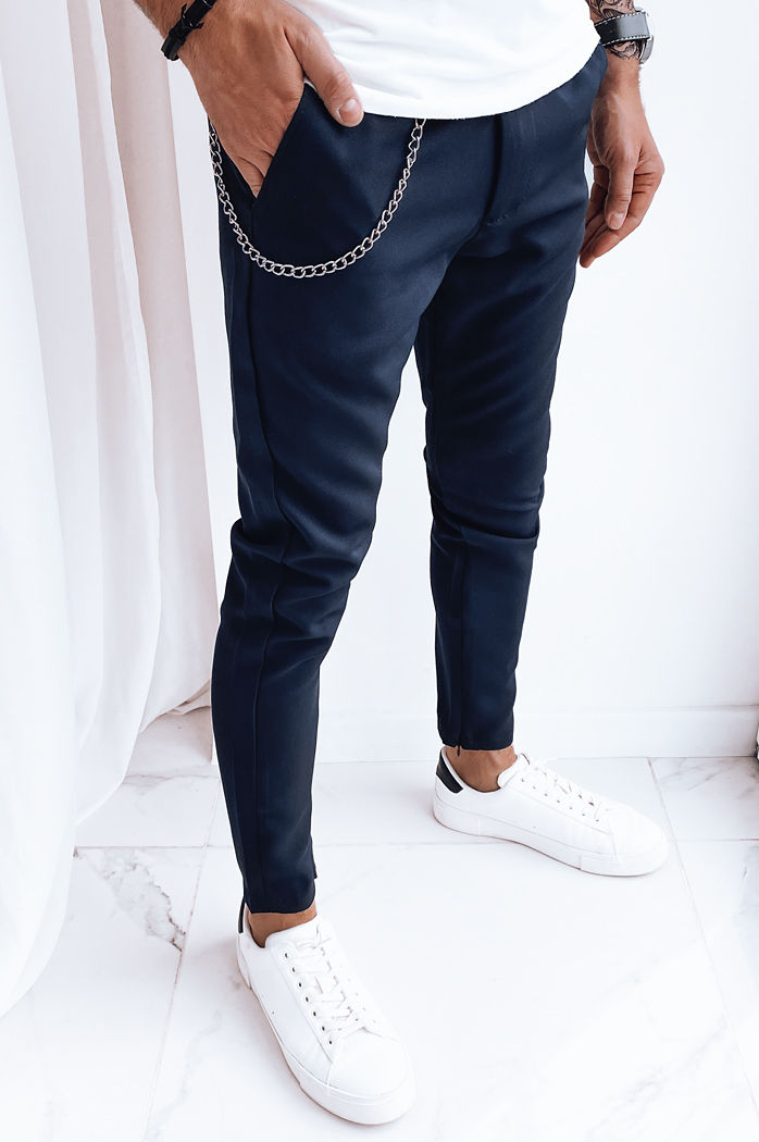 Spodnie męskie casual ciemnogranatowe Dstreet UX4010