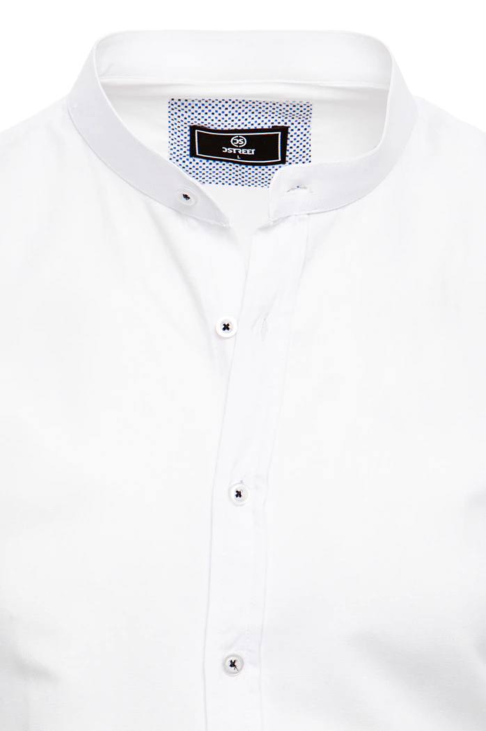 Koszula męska z krótkim rękawem biała Dstreet KX0998