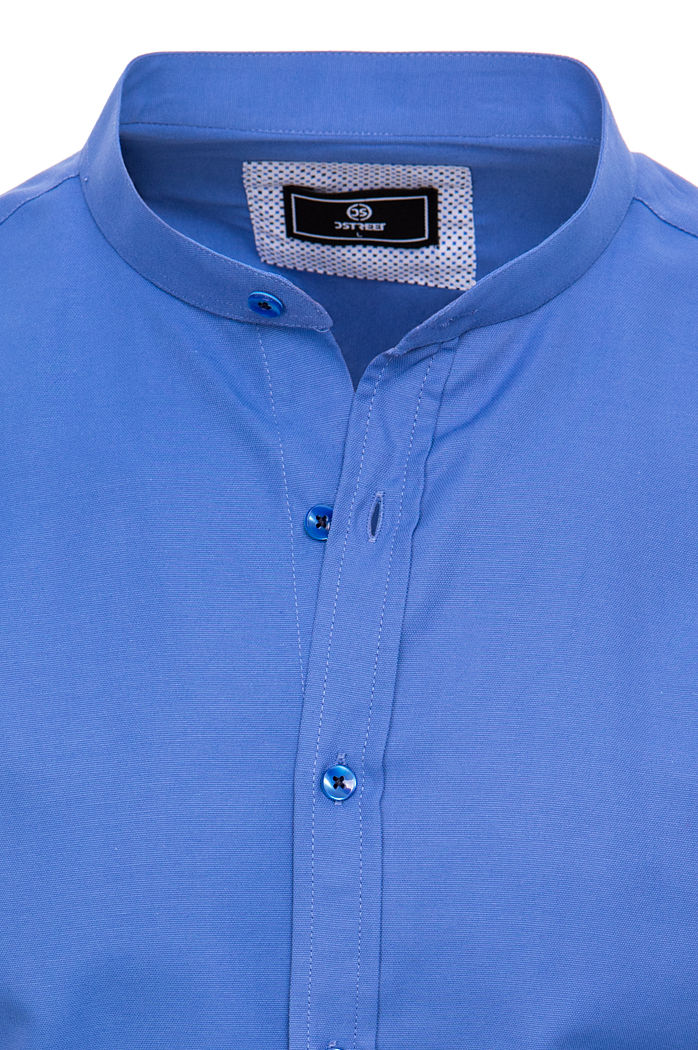 Koszula męska z krótkim rękawem chabrowa Dstreet KX1001